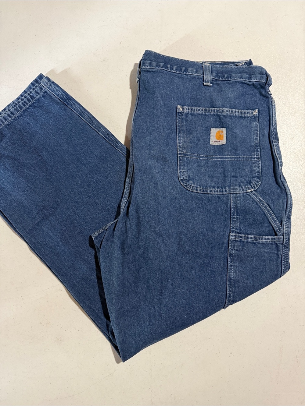 Carhartt Menβs Dark Blue Denim Relaxed Fit Work Jeans 382-83 40x32